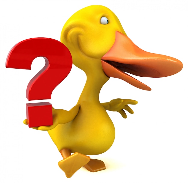 Canard amusant Illustration 3D