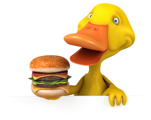 Canard amusant - Illustration 3D