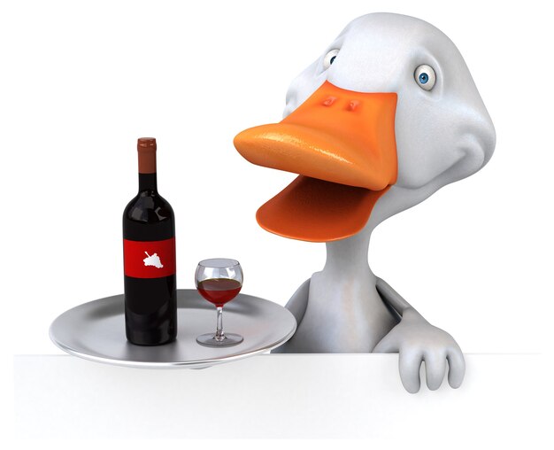 Canard amusant - Illustration 3D