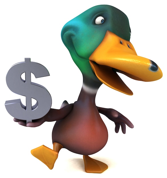 Canard amusant - Illustration 3D