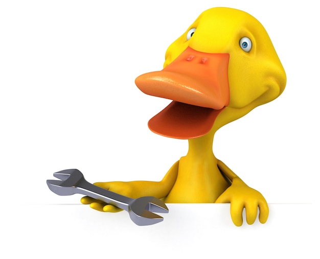 Canard amusant - Illustration 3D