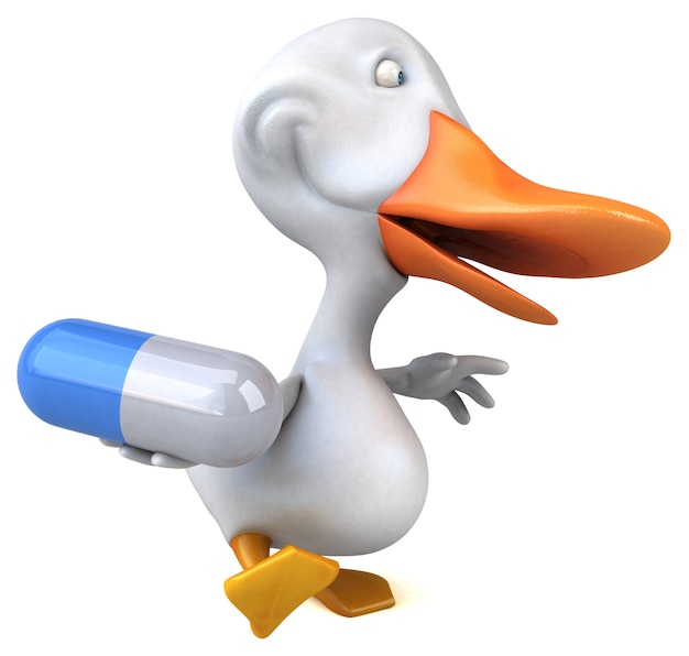 Photo canard amusant - illustration 3d