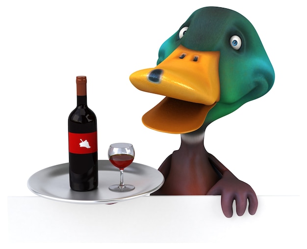 Canard amusant - Illustration 3D