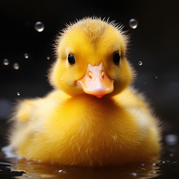 un canard assis dans l'eau