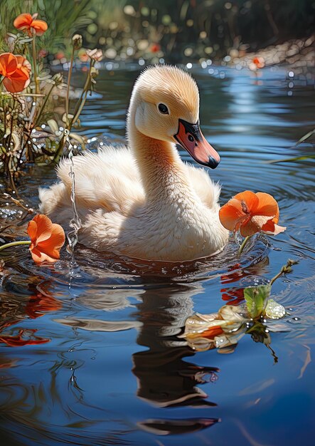 un canard avec un bec qui dit canard dessus