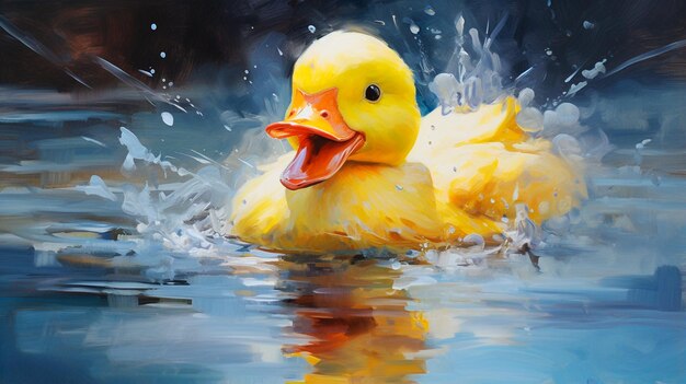 canard dans l'eau