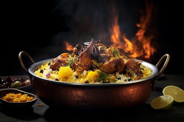 Le canard fumé est une délicatesse de Biryani.