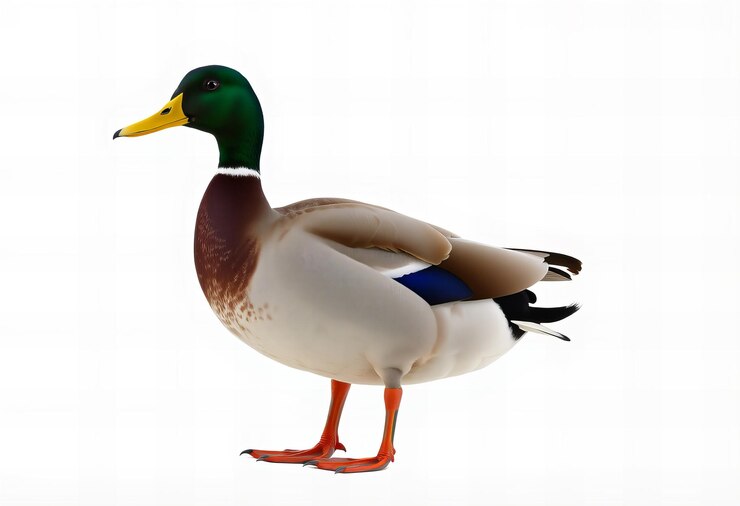 Photo un canard avec un patch bleu sur le dos