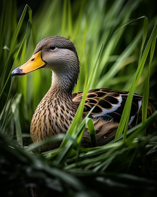 Des canards sauvages flottant sur l'eau