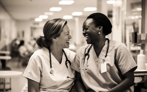 Candid Nurses39 Moments de rire et de conversation