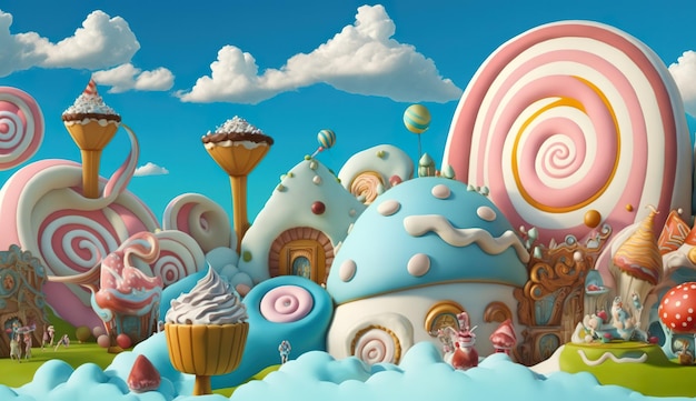 Candy dream world ai générer