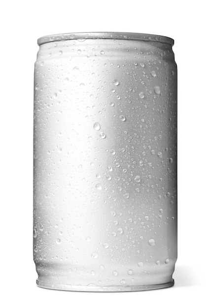 Canette de boisson en aluminium avec gouttes d'eau