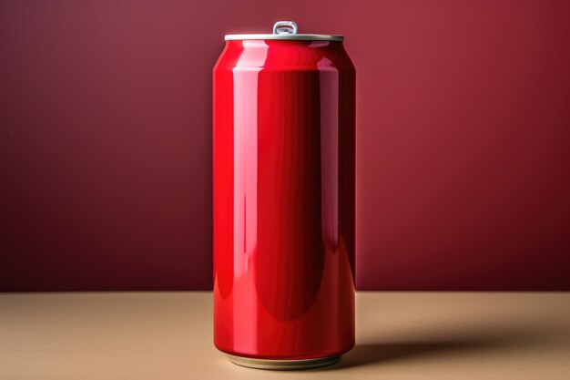 la canette de boisson est un récipient en métal conçu pour contenir des liquides, photographie publicitaire professionnelle