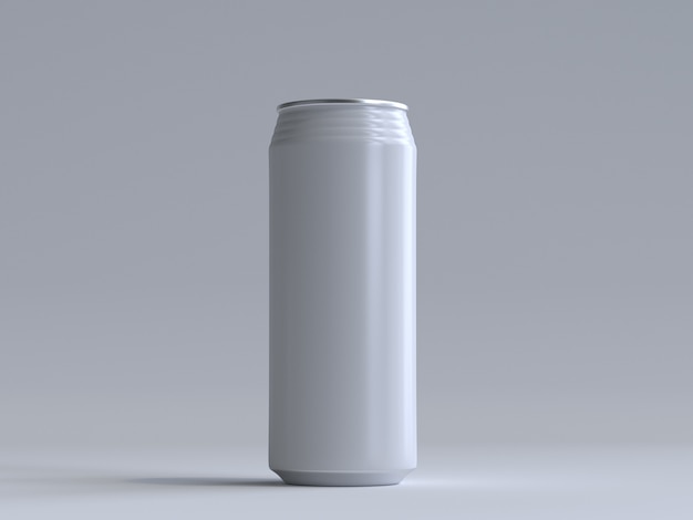 Canette de soda à rendu 3D sans étiquette