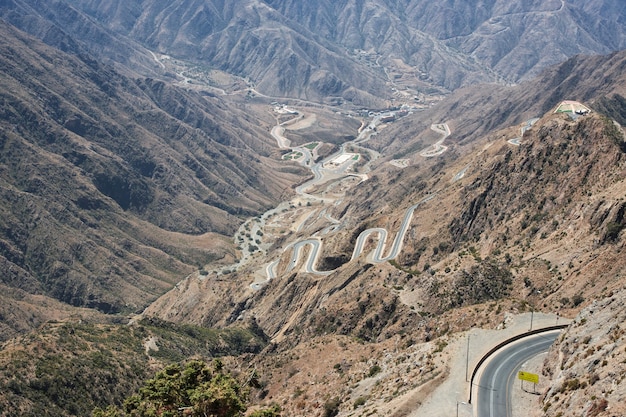 Le canyon de l'Arabie saoudite dans la région d'Asir