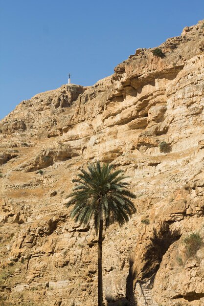 Canyon du désert de Wadi Kelt en Israël