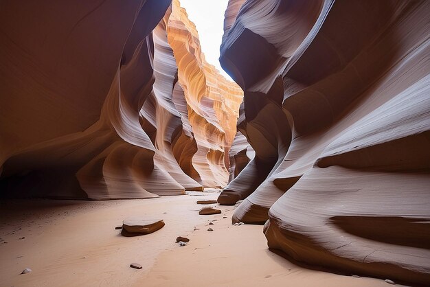 Un canyon à l'extérieur de la page Arizona de belles couleurs et du grès causé par des éons d'érosion du vent et de l'eau page Arizona États-Unis d'Amérique