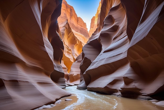 Un canyon à l'extérieur de la page Arizona de belles couleurs et du grès causé par des éons d'érosion du vent et de l'eau page Arizona États-Unis d'Amérique