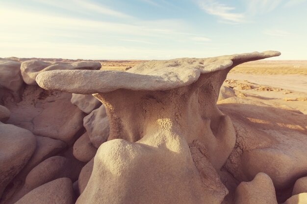 Photo canyon fantastique inhabituel dans le désert de l'utah, aux états-unis.