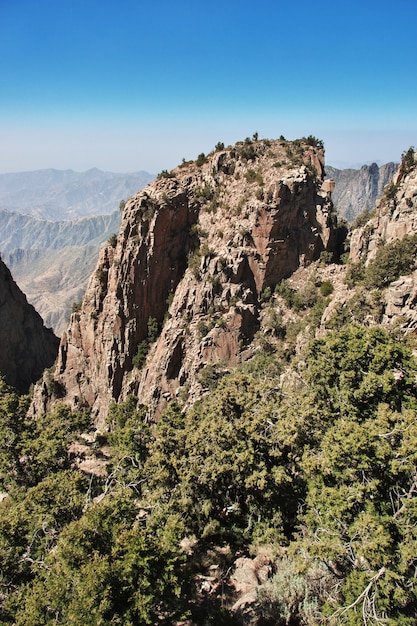 Le canyon de la région d'Asir