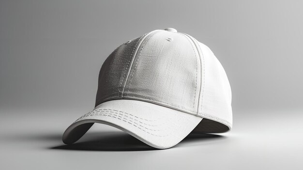 Cap blanc isolé sur mockup de fond blanc génératif Ai