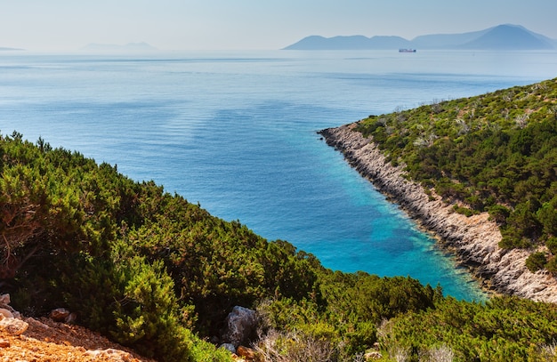 Photo cap sud de l'île de leucade (leucade, grèce, mer ionienne)