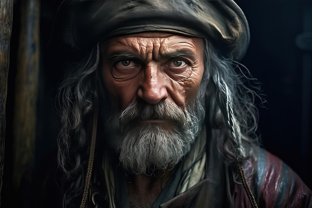 Le capitaine d'un bateau pirate