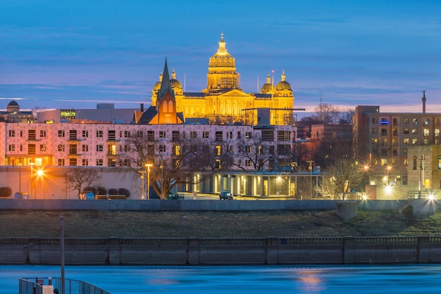 Capitole de l'État à Des Moines Iowa USA