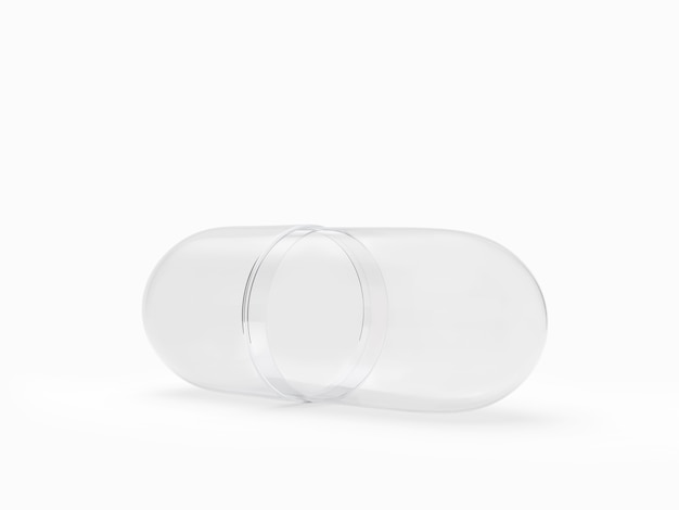 Capsule médicale vide transparente