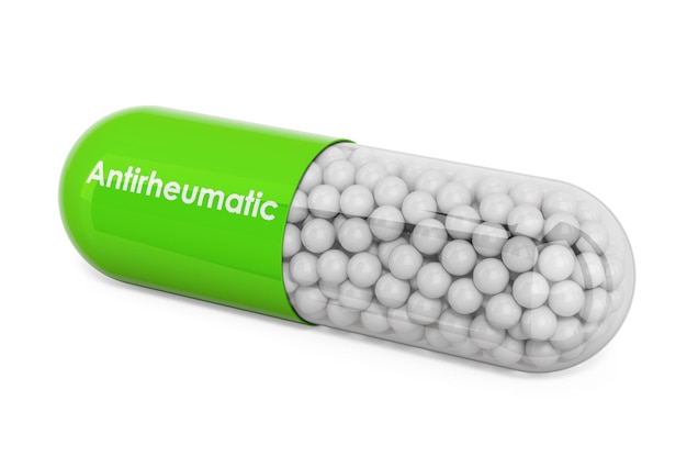 Capsule de médicament antirhumatismal avec rendu 3D antirhumatismal
