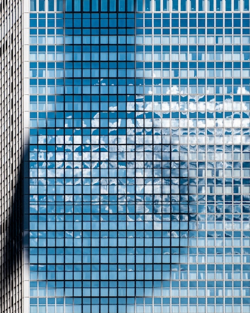 Photo capture complète d'un bâtiment en verre