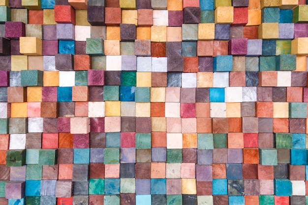Capture complète d'un bloc de bois coloré