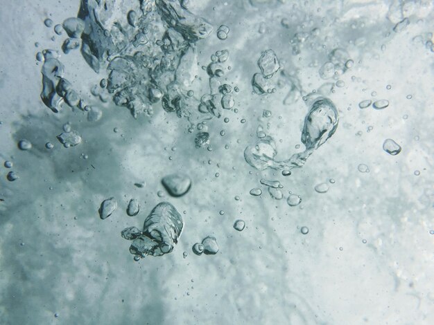 Photo capture complète des bulles dans l'eau