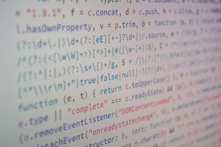 Photo capture complète des codes du programme à l'écran