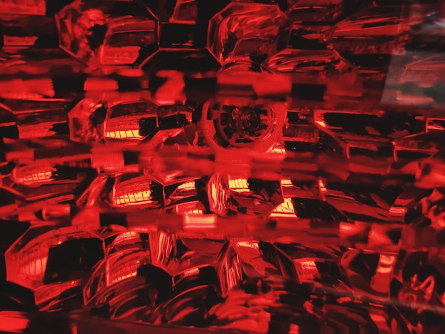 Capture complète de la décoration en verre rouge