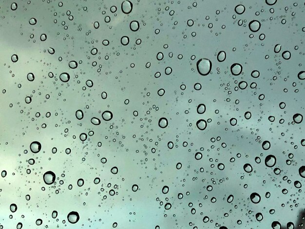 Photo capture complète d'une fenêtre en verre humide