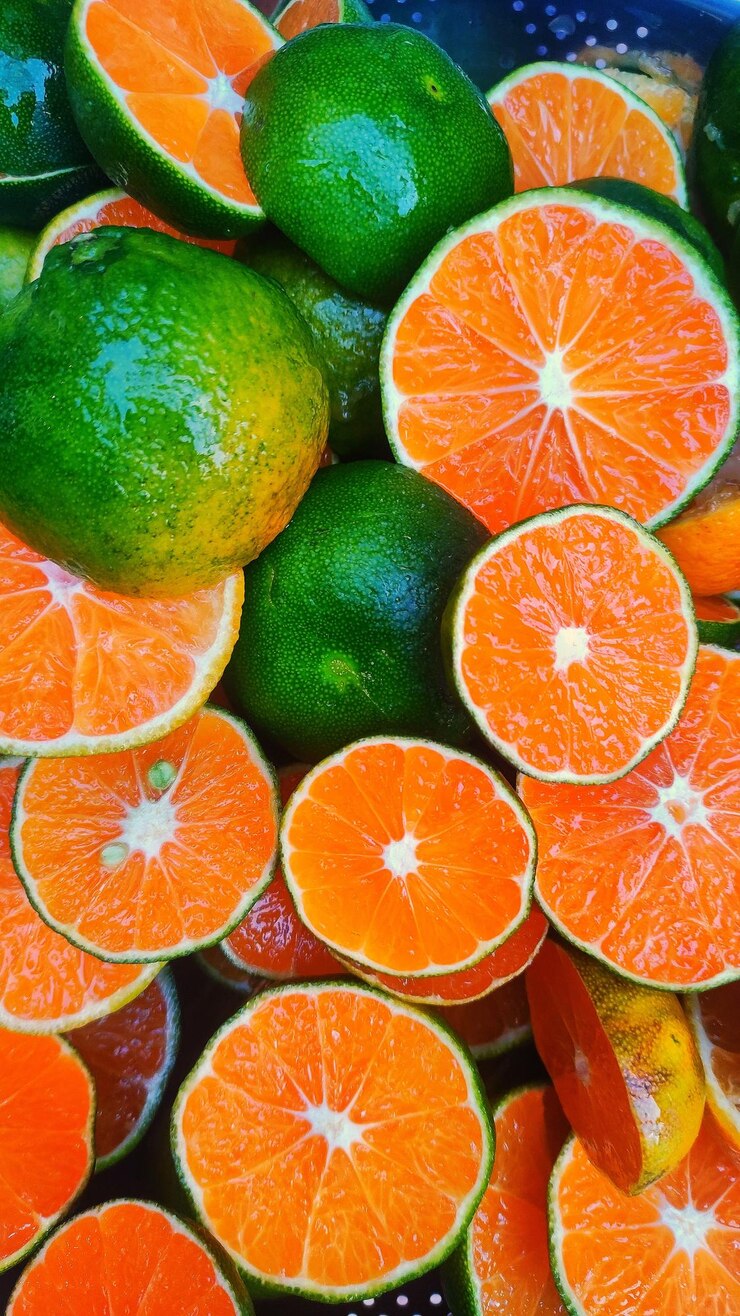 Photo capture complète des fruits d'orange