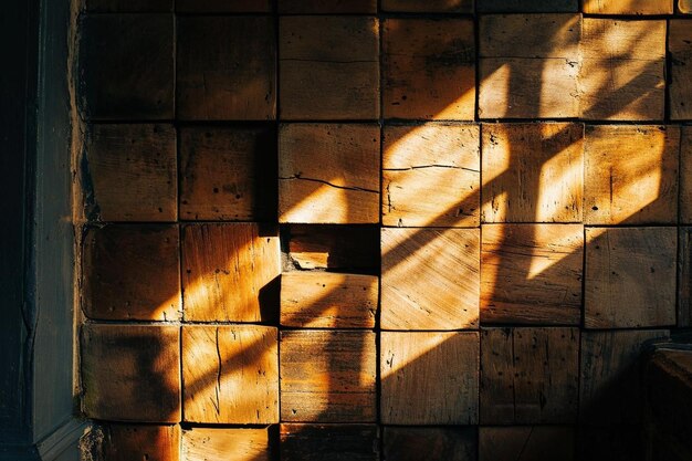 Photo capture complète d'un mur en bois rustique