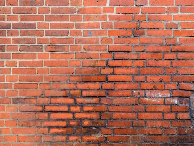 Capture complète d'un mur de briques altéré