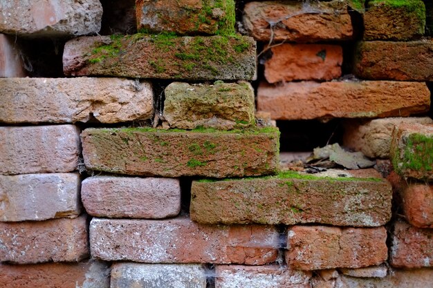 Photo capture complète d'un mur de briques