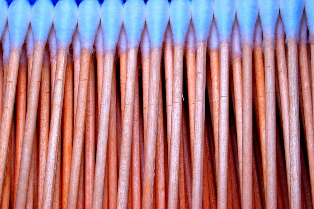 Photo capture complète de tampons de coton