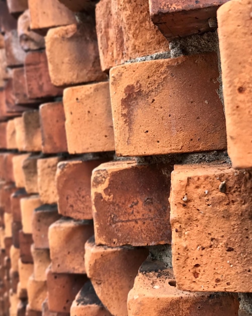 Photo capture complète d'un vieux mur de briques