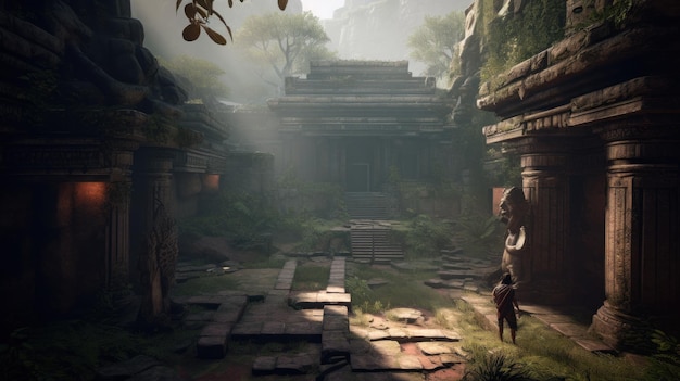 Une capture d'écran du jeu Tomb Raider.