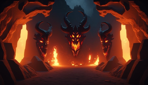 Une capture d'écran d'un jeu appelé le démon