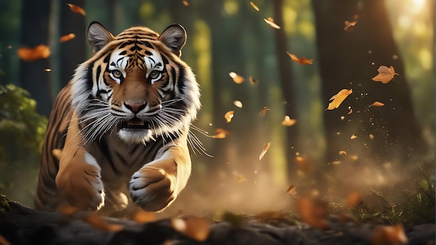 Capturer la beauté de la faune célébrant la Journée mondiale des animaux avec un superbe tigre Photo Stock