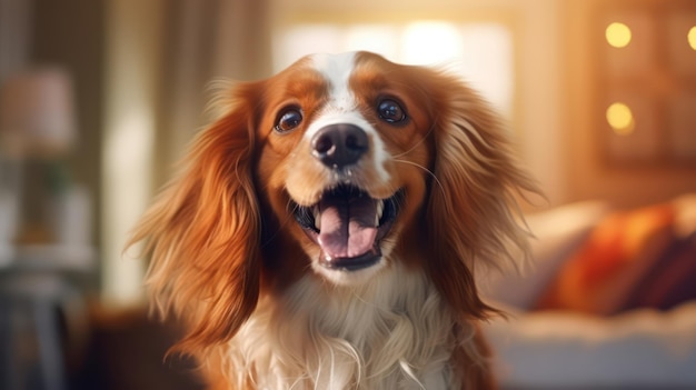 Capturer un moment de bonheur dans le sourire du chien