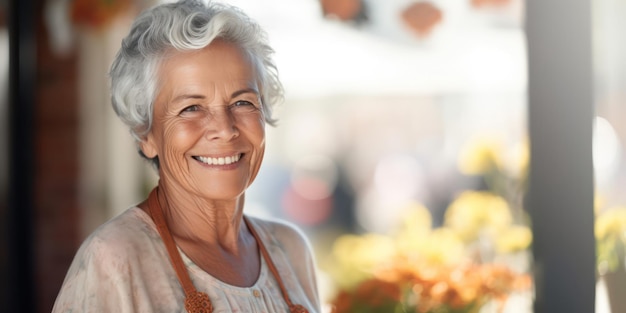 Capturer un moment de bonheur dans le sourire d'une vieille femme