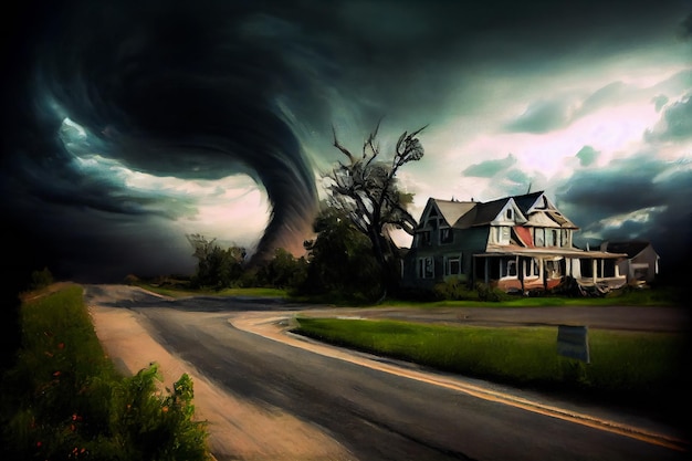 Capturer le moment d'une tornade catastrophique The Power of Nature Generative AIxA