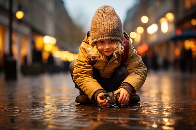 Capturer la vie Un jeune photographe IA générative