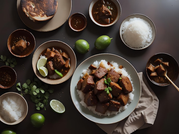 Capturez l'essence d'Adobo Philippines dans une photo de nourriture délicieuse